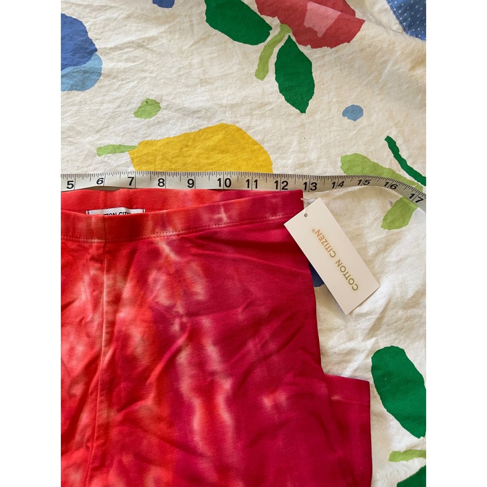 NWT Cotton Citizen Siena Ribbed Biker Shorts Cherry Red Pink Tie Dye XS - Picture 8 of 8